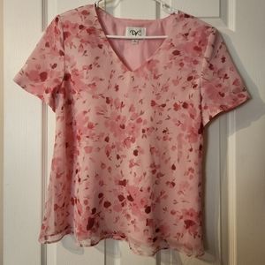 Two-Piece Pink Floral Dress